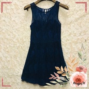 Frenchi Blue Lace Dress S